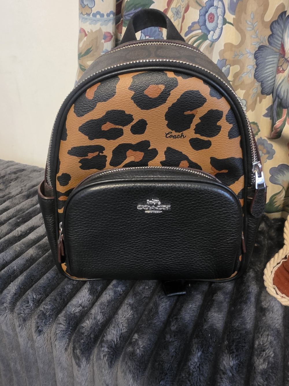 Coach Leopard Print Backpack